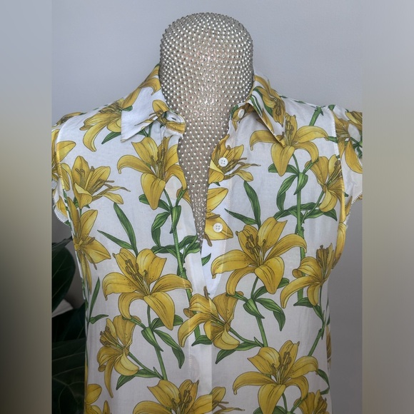 NWT Alice+Olivia Jem Floral Flutter Sleeve Mini Shirtdress Size S/P $375 - Picture 10 of 10